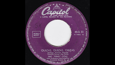 Nat 'King' Cole --- Quizas, Quizas, Quizas (Perhaps, Perhaps, Perhaps)