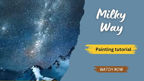 How to Draw a View of the Milky Way / Acrylic Painting TUTORIAL