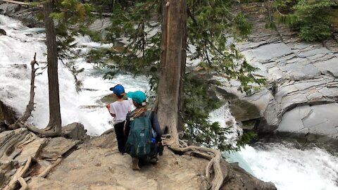 Waterfall in Glacier National Park America