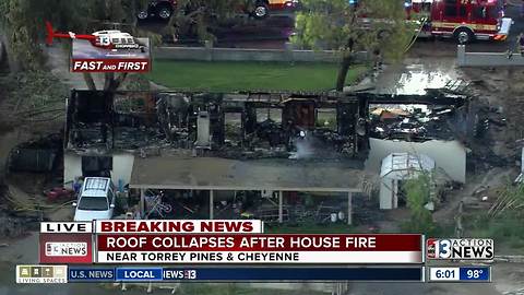 Home destroyed by fire near Torrey Pines & Cheyenne