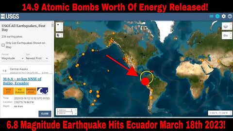 6.8 Magnitude Earthquake Strikes Ecuador March 18th 2023!