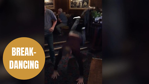 Hilarious footage shows pub-goer failed attempt to do the Worm