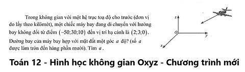 THPT Lê Thánh Tông: Trong không gian với một hệ trục tọa độ cho trước (đơn vị đo lấy theo kilomet)