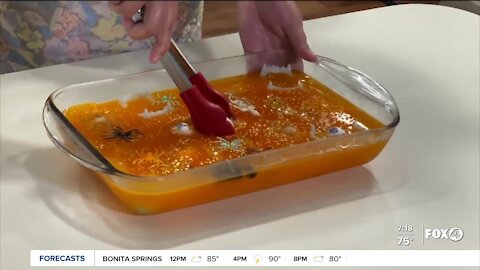 Halloween Jello excavation activity for kids at home