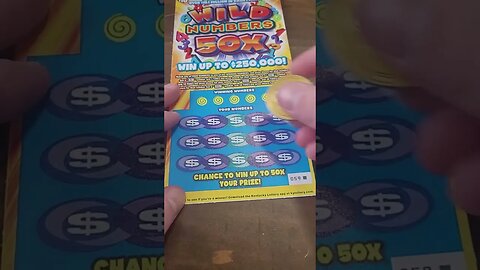 HUGE Winning Lottery Ticket Scratch Off Wild Numbers 50X