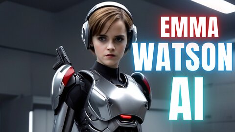 Emma Watson, Cyborg cosplay AI generated Female video lookbook art girl