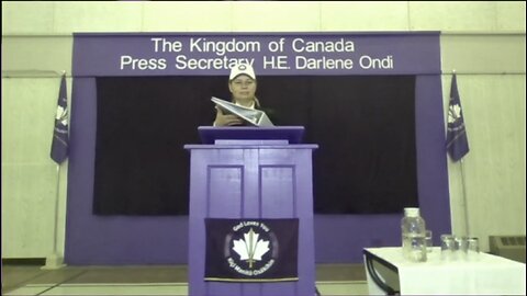 Kingdom of Canada Press Briefing w/ H.E. Darlene Ondi Sept. 10, 2024