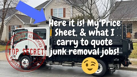 Here you go! My Price sheet & What I use at junk removal jobs for quotes - I Lay it all out for you