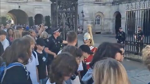 Foot guard tells tourist get back tourist everywhere changing of the guard #thekingsguard