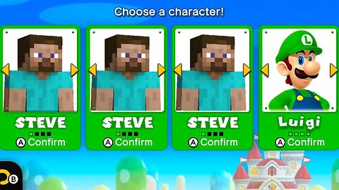 New Super Minecraft Bros. Wii: Steve's Adventure - 1 Player Co-Op Walkthrough #79 (HD)