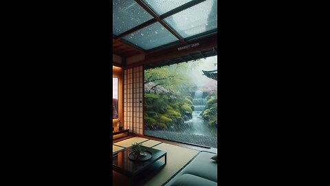 Rainy Serenity: A Cozy Traditional Room with a Romantic View in Japan