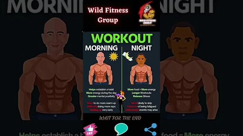 🔥Morning vs night workout🔥#shorts🔥#wildfitnessgroup🔥4 October 2022🔥