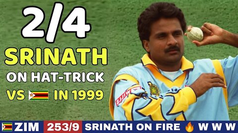 India Vs Zimbabwe 1999 match Highlights | Srinath On HATTRICK Vs Zim| Shocking Bowling😱🔥