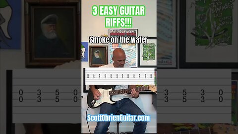 3 Easy Guitar Riffs For Beginners #guitarlessons #guitar