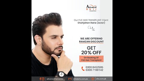 Mr Ajmal Rehan | HAIR transplant FUE | LHE KHI | 03097199142