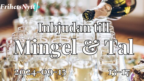 Kom på mingel och tal med Frihetsnytt den 15 september