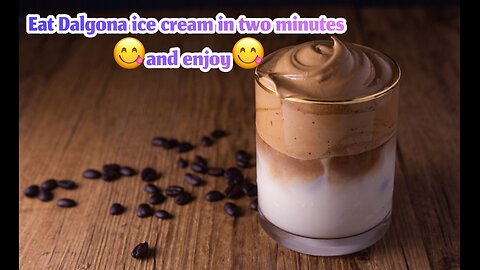 Frozen whipped coffee in 2 minutes😋