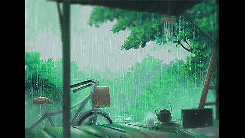 Rainy Outside With Calm Piano Music