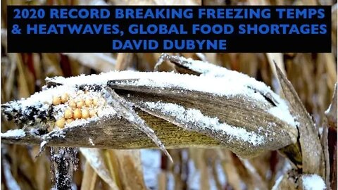 Global Liquefaction, 2020 Freezing Temps, Heat Waves, Food Shortages, Tataria Collapse, David DuByne