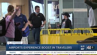 Airports experience boost in travelers