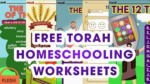 FREE Torah Bible HOMESCHOOLING Worksheets!! - FREE Downloads!