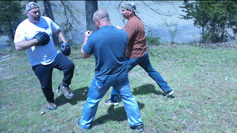 FIGHT TRAININ AT THE LAKE!