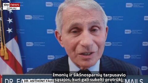 A. FAUCI PASAKOJIMAS APIE "ŠIKŠNOSPARNIŲ IR ŽMONIŲ SĄSAJOS " TYRIMŲ FINANSAVIMĄ KINIJOJE.