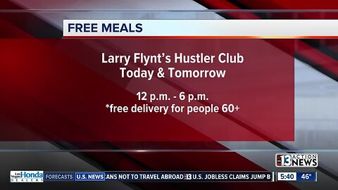 Free meals from Larry Flynt's Hustler Club