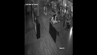 Hughes Defense surveillance video inside store