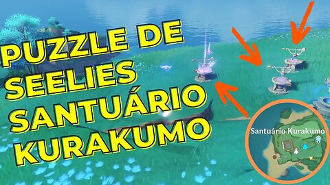 Puzzle de seelies do Santuário Kurakumo | Inazuma - Genshin Impact