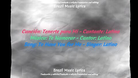 Brazilian Music: To Have You for Me - Singer: Latino