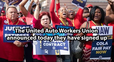 The United Auto Workers Union announced today they have signed up