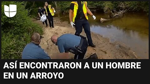 Estuvo sumergido varias horas: así fue el oportuno rescate de un anciano en un arroyo de Georgia