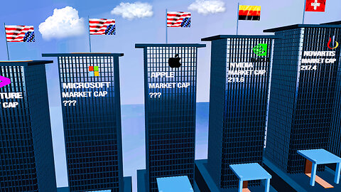 Top 50 company market cap 3d comparison video