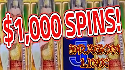 $1,000 SPINS!!! 🤯INSANE ULTRA HIGH LIMIT DRAGON LINK JACKPOT!