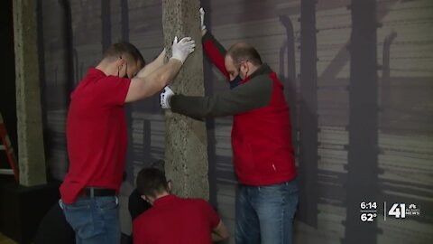 Auschwitz concentration camp posts installed at Union Station for upcoming exhibit