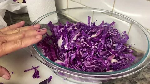 Fermenting our Home Grown Cabbage