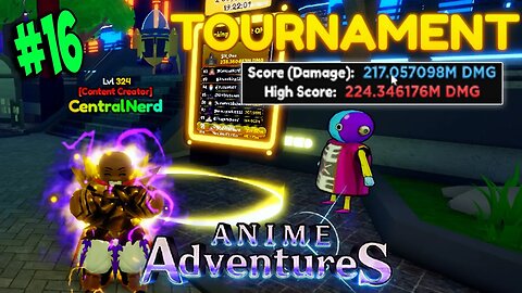 TESTEI O NOVO TIME META PARA O TORNEIO 16 DO ANIME ADVENTURES!!!