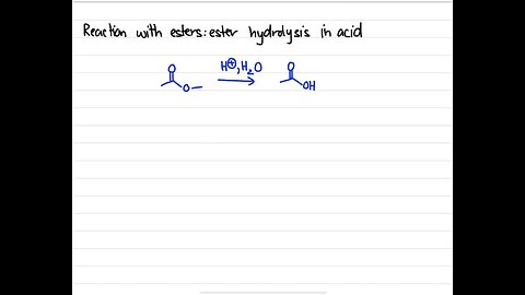 Ester Hydrolysis in Acid