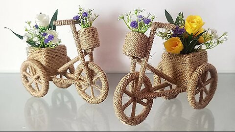 Jute Thread Cycle Craft Idea II Home Decoration Idea