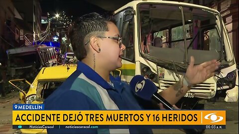 Autoridades de Medellín investigan las causas de un accidente que dejó tres personas fallecidas