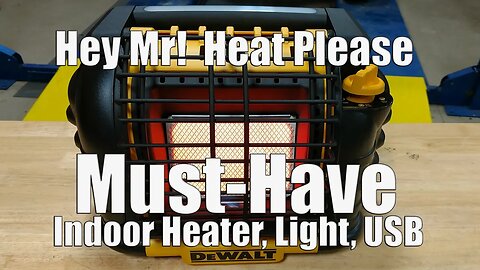 DEWALT 20-Volt Propane Radiant Heater DXH12B with Fan, LED Light & USB Charging Ports