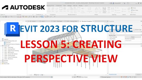 REVIT 2023 STRUCTURE: LESSON 5 - CREATING PERSPECTIVE