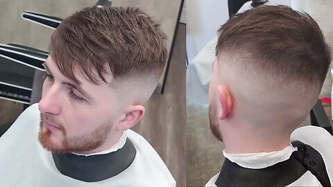 Perfect High Fade and Scissor cut Tutorial | He was Surprised!!!