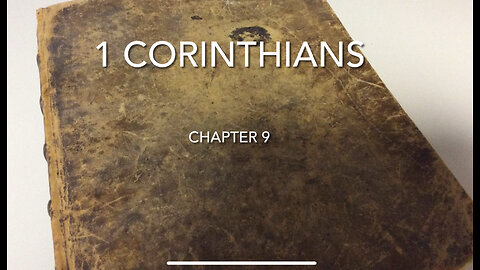 1 Corinthians (Chapter 9) Compensation for the Apostles