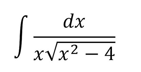 Calculus Help: Integral dx/(x√(x^2-4)) - Integration by substitution dx/(x sqrt(x^2-4)) Square root