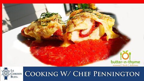 Stuffed Pepperoni Chicken Parmesan With Roasted Roja Sauce