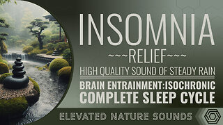 Insomnia Relief: The Most Natural Way to Fall Asleep Fast Steady Rain 8 Hours with True Black