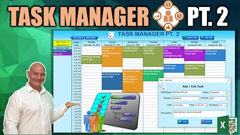 Learn How To Create The Drag & Drop Task Scheduler In Excel While I Build It From Scratch [Part 2]