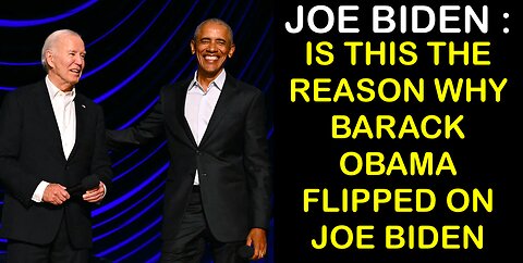 JOE BIDEN THREW BARACK OBAMA UNDER THE BUS TO GET ELECTED | DID OBAMA GET BACK BY HAVING HIM RETIRE?